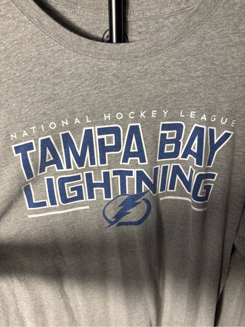 47 Brand Tampa Bay Lightning Gray and Blue Long Sleeve Tee